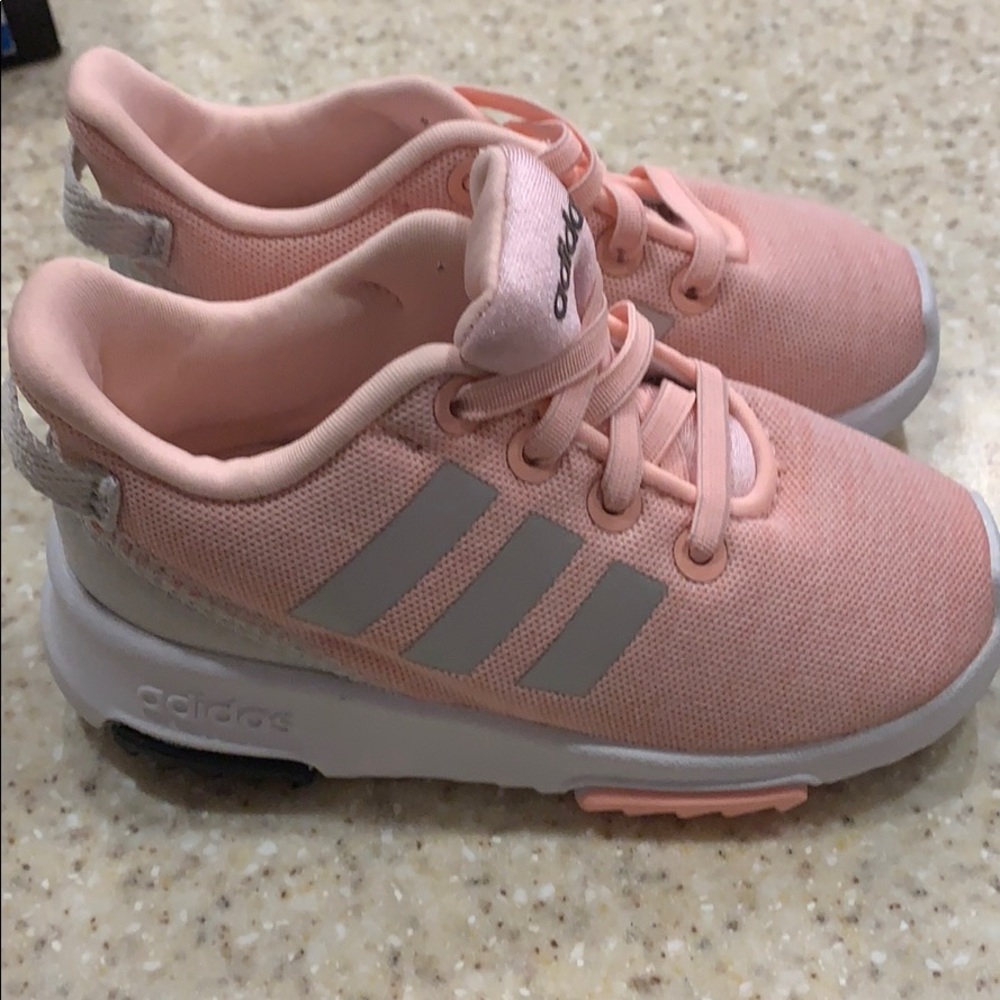 Pink toddler adidas sneakers